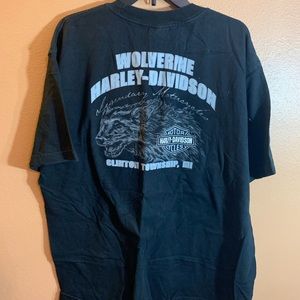 Harley Davidson Wolverine Clinton Township, MI Black T-Shirt